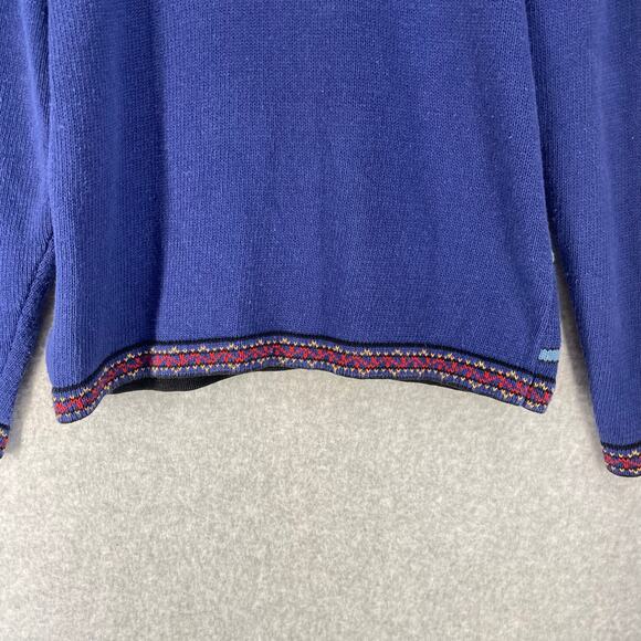 🍂 Vintage Embroidered Knit Cardigan | Cozy Folk Boho Winter Layer | Size M - Picture 10 of 14